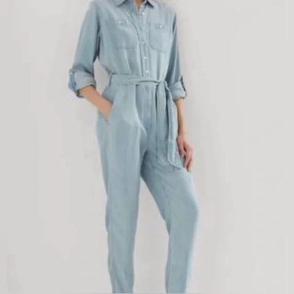 Lauren Ralph Lauren- Women's Chambray Denim Jumpsuit- Size